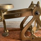 Vtg Warranted Accurate England Postal Office Scale Brass Wood No Weights