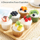 Joeabor Fake Cupcakes  Artificial Cupcakes For Display  Realistic Fake Food Faux