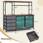Sideboard Buffet Cabinet W  Led Lights  55  Coffee Table W  Power Outlets