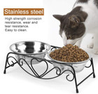 Pet Feeder For Dog Cat Stainless Steel Bowls Elevated Dog Feeder  Food And Water