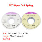 Dental Orthodontic Niti Open Coil Spring Spool Dia 010 012 Inch 914mm