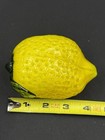 Vintage Hand Blown Murano Style Art Glass Fruit Sicilian Yellow Meyer Lemon Mcm
