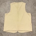 Vintage J Peterman Half Moon Vest Hunting Outdoor Size Xl Khaki Button