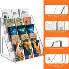 5-tier Acrylic Brochure Display Stand  Clear Literature Holder For Flyers  Bo   