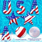 Jellyarch 5 Pcs 20   Patriotic Inflatable Pool Floats Large  Red  White  Blue