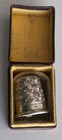 Engraved Chester Hallmark Charles Horner Solid Silver Thimble In A Box