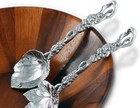 Arthur Court Designs Aluminum Metal Grapevine Salad Serving Set - 11 Inch Long