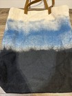 Vintage Canvas Tote With Leather Handles 14   w 18    L  11    Drop