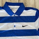 Nike Men s Victory Bold Stripe Golf Shirt Polo Blue White Small 725516 480 New