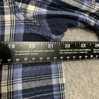 Faded Glory Mens Size Medium Blue Plaid Flannel Cotton Button Up Shirt