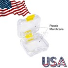 Dental Crown bridge Pillow Box Membrane With Latch Storage Display Box Yellow