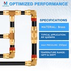 43 Pcs Brass Dot Air Line Fittings Kit - Quick Connect For Semi Truck Trailers