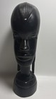 Vintage African Ebony Bust Hand Carved Heavy Wood Sculpture 11 