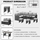 Patio Furniture Sets 7-pieces Outdoor Sectional Sofa Rattan Wicker Sofa W  Table