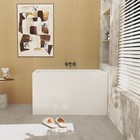 43   Acrylic Freestanding Bathtub  Soaking Tub W  Seat  Overflow Pop-up Drain