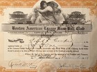  scripophily  Boston American League Base-ball Club Stock Cert  1913 Red Sox