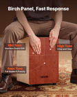 Cajon Box Drum Birch Wood Percussion Instrument Guitar Strings With Travel Bag