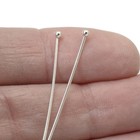 Sterling Silver 2  Ball Head Pins 20 Gauge  20-pack Premium Jewelry Supplies