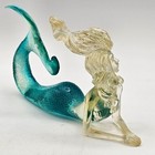 Acrylic Lucite Mermaid Figurine Clear Aqua Ocean Theme Nautical Coastal Decor