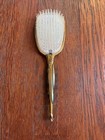 Vintage antique Gold And Ivory Toned Hair Brush Vanity Style i  Engraved