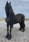 Breathtime Black Friesian Stallion Model Horse Printed Resin 4 1 2    Holly Lenz