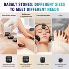 Massage Stone Set With Warmer Kit Hot Rock Bamboo For Massage 11 Stones 3 Sticks