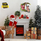 Christmas Wreaths For Front Door With Lights  Flower Crescent Cat Moon Wreath Fo