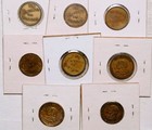 1932-1934-1936-1946-1948-1949-1950-1970 Guatemala Lot Of Eight 1 Un Centavo