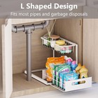 2 Tier Under Sink Organizer Drawer Storage Shelf Kitchen Bathroom Organizers