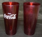 Coke  Glasses  20 Oz  Used  Red  Restaurant  Supplies  Vintage  Plastic