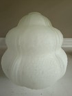 Antique Tapered Frosted Glass W beaded Pattern Light Shade 3    Fitter