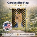 Caroline s Treasures Silky Terrier Halloween Candy Portrait Garden Flag