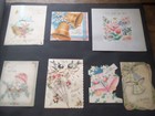 Vtg  1930 s-1940 s Embossed  Scrapbook Of 62 Used Wedding Greeting Cards -