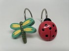 Lady Bug   Dragonfly Shower Curtain Hooks Set Of 12