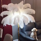 Londgen 5pcs Ostrich Feathers 16-18inch 40-45cm  For Wedding Party White 
