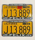 1956 California Commercial Truck License Plates Dmv Clear Yom 1957 Validation