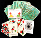 Rare- 1879 Tiffany Harlequin Transformation Deck Complete 52 Playing Cards Sr xt
