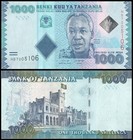 Tanzania 1000 Shillings  2019  P-41c  Unc X 100 Pcs Bundle Pack