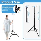 Foldable Iv Pole Stand With 4 Hooks  Adjustable Height Iv Stand  Tripod Iv Pole