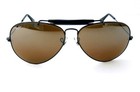 Vintage B l Ray Ban Usa Outdoorsman Driving 62-14  Mirror Black Frame Sunglasses