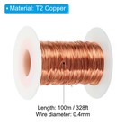 Soft Copper Wire  26gauge 0 4mm Diameter 100m 328ft Spool Pure Copper Wire
