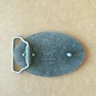Original Antique Silver Plated Oval Blank Western Belt Buckle