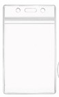 5 Pack Vertical Clear Soft Plastic Id Card Badge Holder Waterproof Resealable