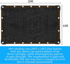 90  Shade Cloth For Garden 10x20ft Shade Cloth With Grommets shade Tarp