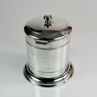 Antique Asprey London Edwardian Biscuit Barrel Cigar Humidor Jar Nickel Silver