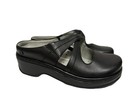 New Klogs Cara Womens Size 9 Black Leather Slip On Clog Comfort Shoes Work Shoes