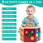 Large Activity Cube  9-in-1 Farm-themed Wooden Play Center  Multipurpose Mont   