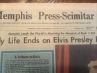 Elvis Presley Death- Memphis Press Scimitar Newspaper Special Ed Aug 17  1977
