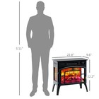 Homcom Infrared Electric Fireplace Heater For Indoor  1500w  Black