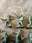 Vintage Marx Rare 1950 s Dark Green German Soldiers Toy Military Army Lot